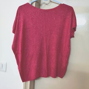 Spunk pink knitted top size Large